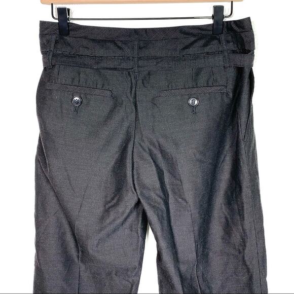 White House Black Market black ankle mid rise palazzo pants zip closure size 12 - Picture 6 of 7